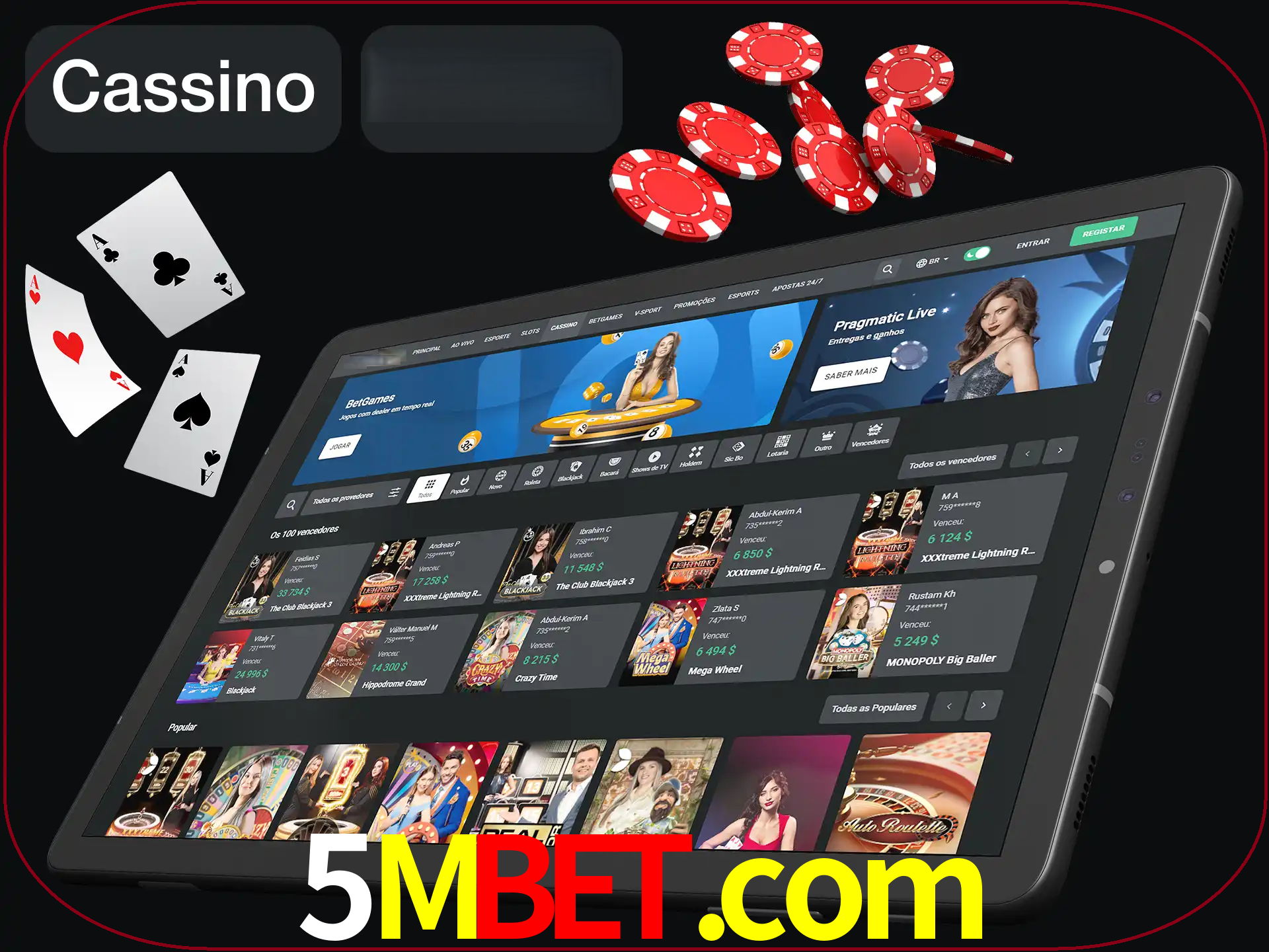 Jogue vários jogos de cassino em nosso cassino.
