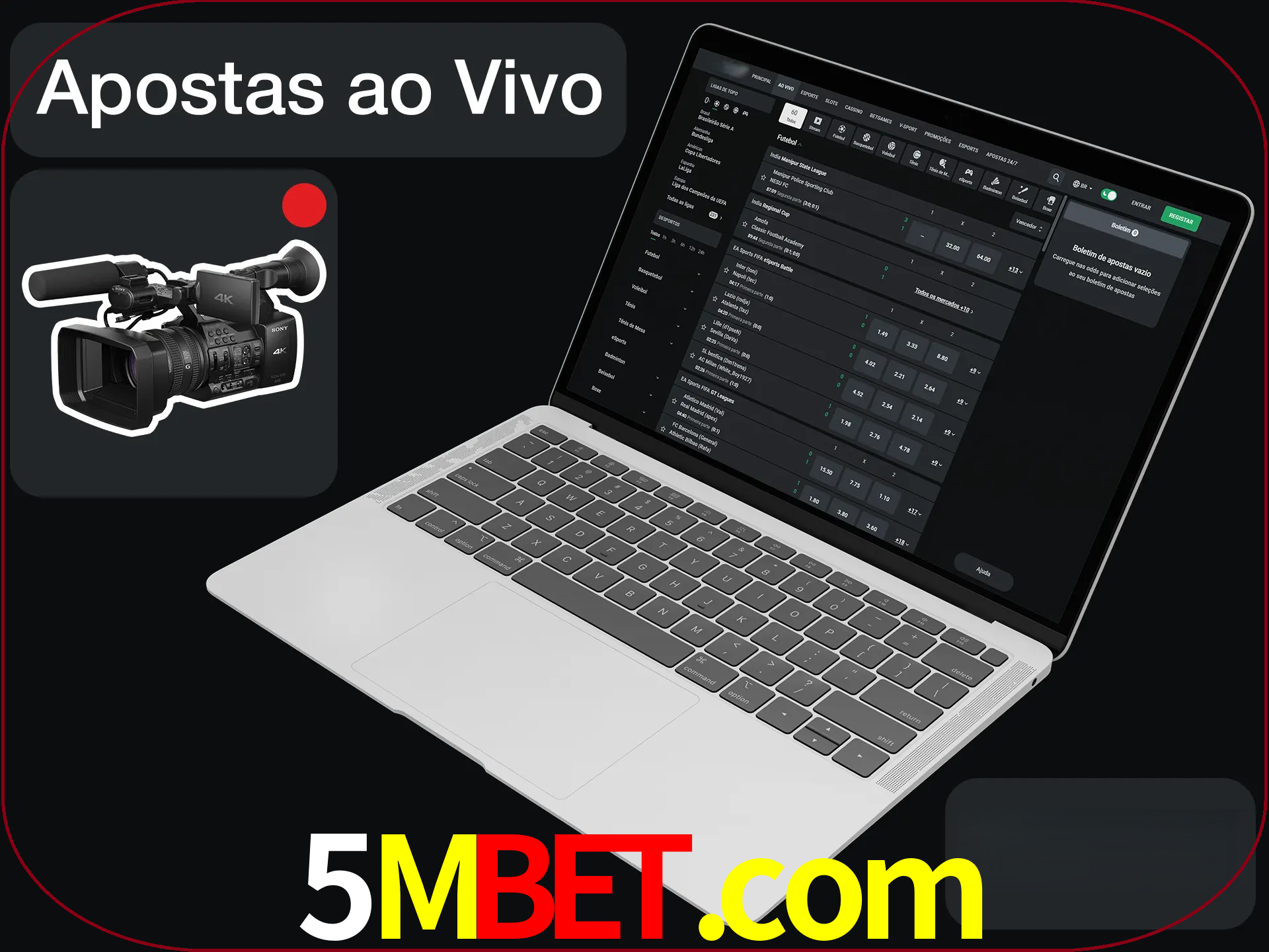 Aposte em formato ao vivo em nosso site.